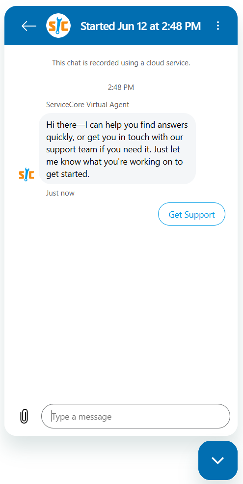 Add Default Messages – ServiceCore.png